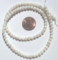 16 inch strand of 4mm Round Mother of Pearl